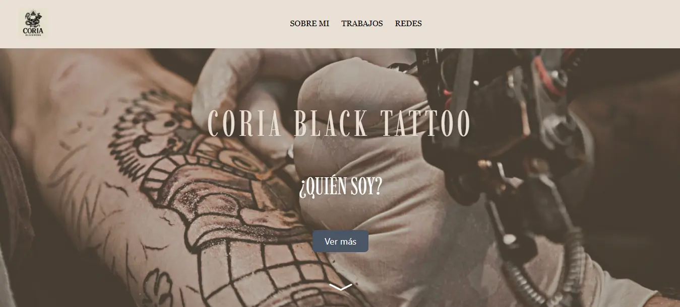 Página web de tatuajes en la que me encargué de crear el Carrusel de links, footer y el Slider de Imagenes. Realizado con Vite y TailwindCSS